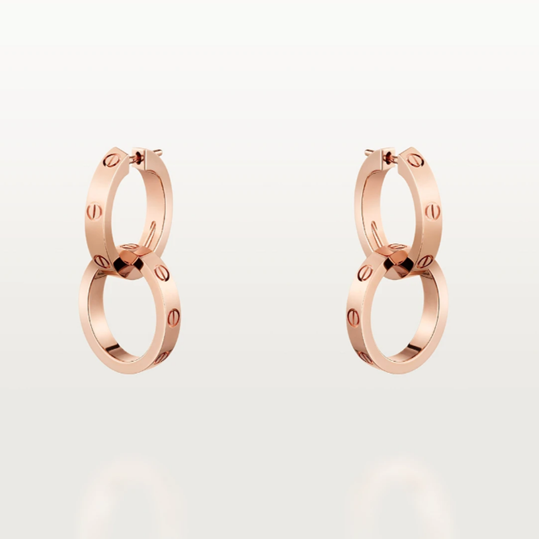 Love Ohrringe 2 Reifen - Diamant