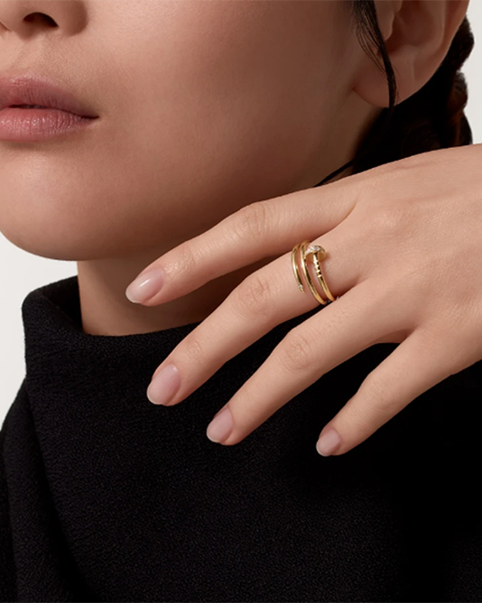 Doppelter Nagel Ring